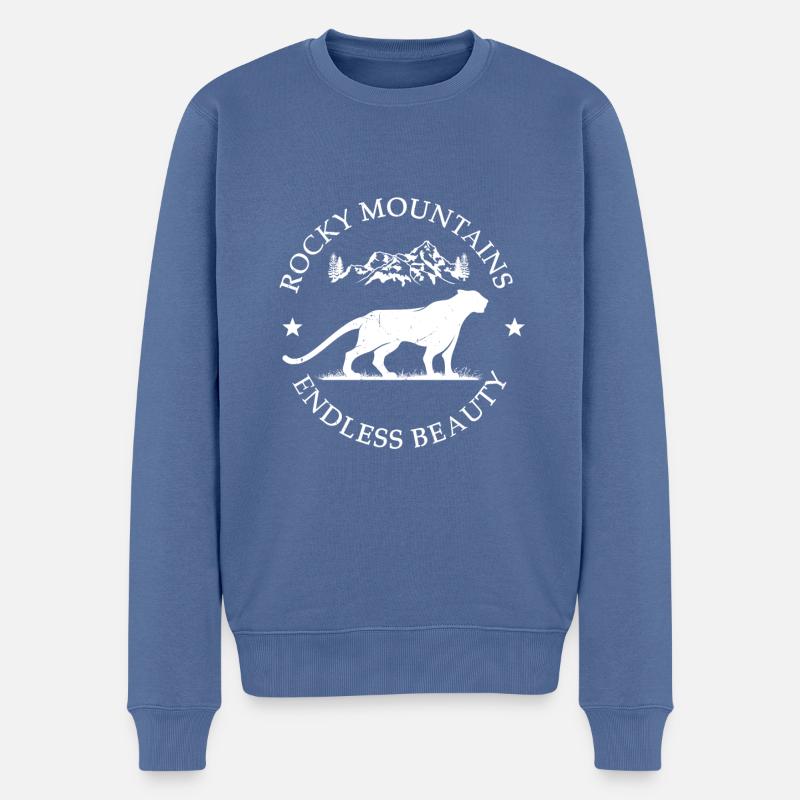 Rocky Mountains Cougar Endless Beauty - Pull Premium bio Homme - bleu pigeon