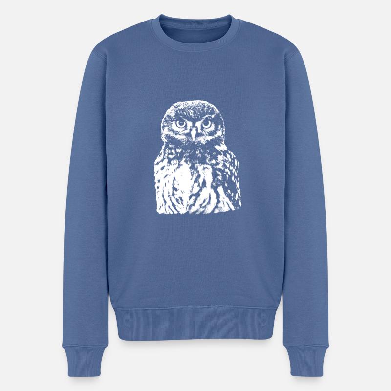 Mignon bébé hibou - Pull Premium bio Homme - bleu pigeon