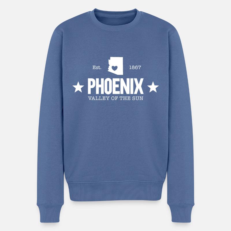 Phoenix Arizona - Männer Premium Bio Pullover - Taubenblau