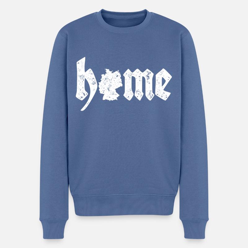 Deutschland - Heimat - Patriot - Heimatliebe - Männer Premium Bio Pullover - Taubenblau