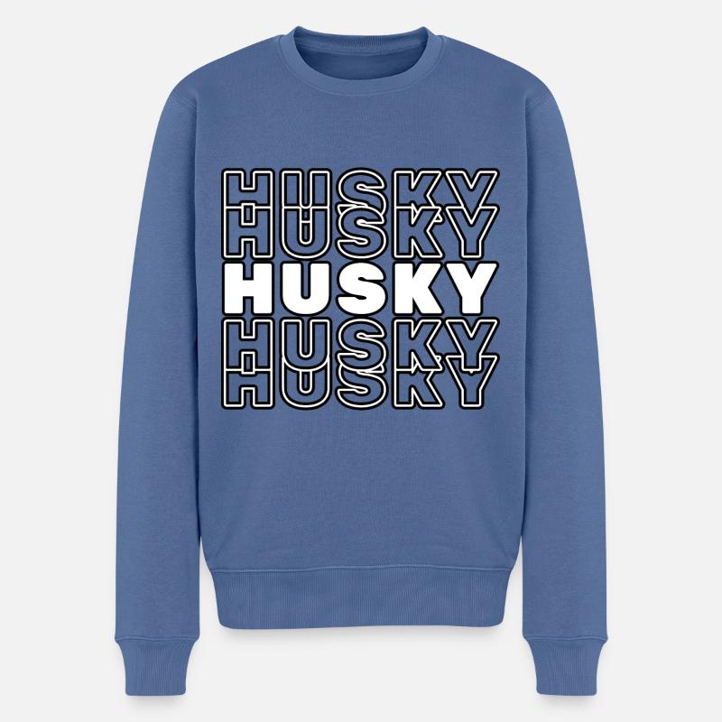 Husky - Männer Premium Bio Pullover - Taubenblau