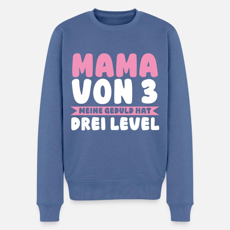 Maman de 3 enfants - Pull Premium bio Homme - bleu pigeon