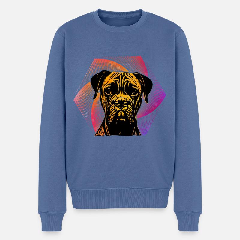 Boxeur - Pull Premium bio Homme - bleu pigeon