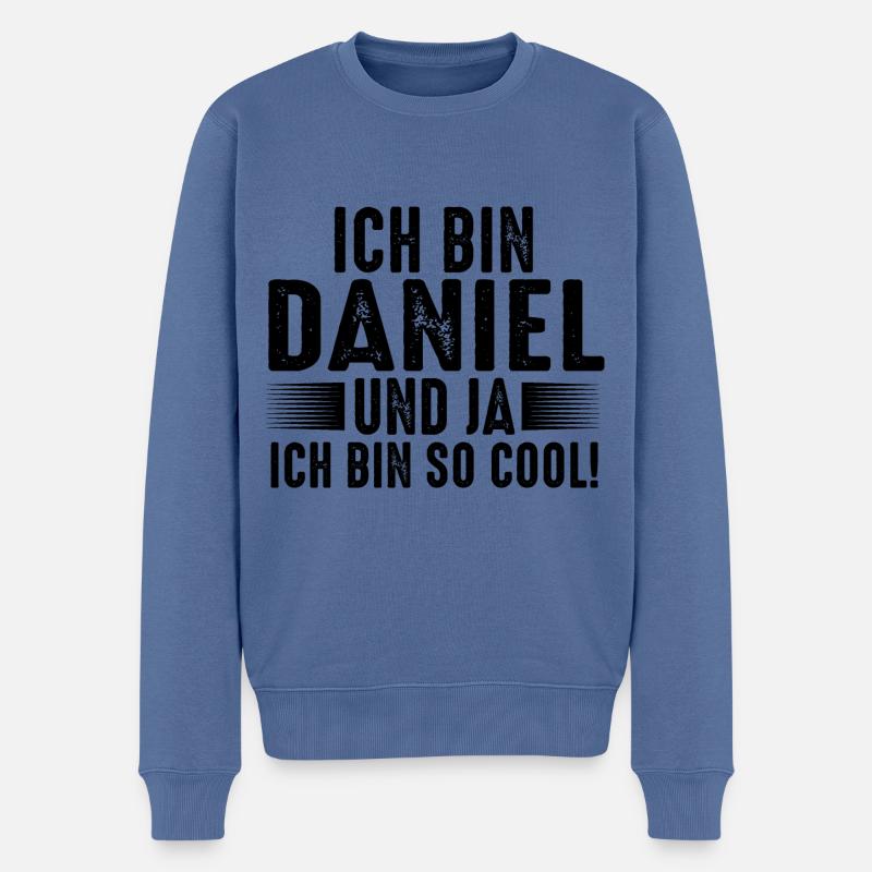 Vorname Daniel - Männer Premium Bio Pullover - Taubenblau