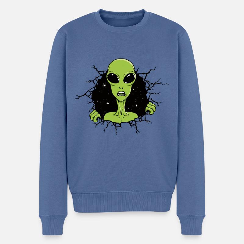Alien - Männer Premium Bio Pullover - Taubenblau
