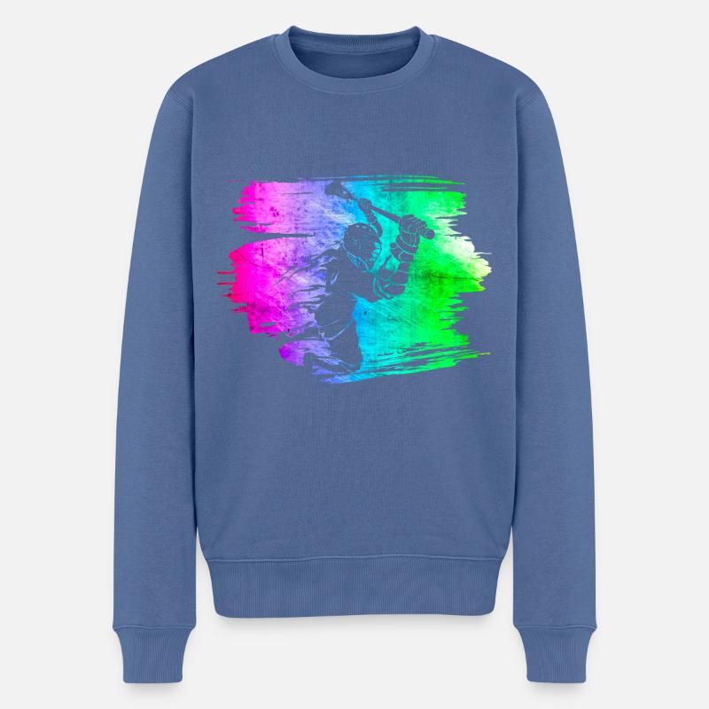 Lacrosse - Männer Premium Bio Pullover - Taubenblau