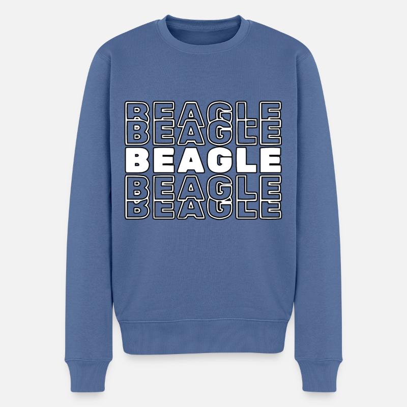 Beagle - Pull Premium bio Homme - bleu pigeon