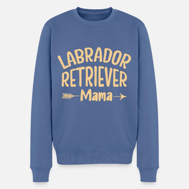 Labrador Retriever Mama - Männer Premium Bio Pullover - Taubenblau