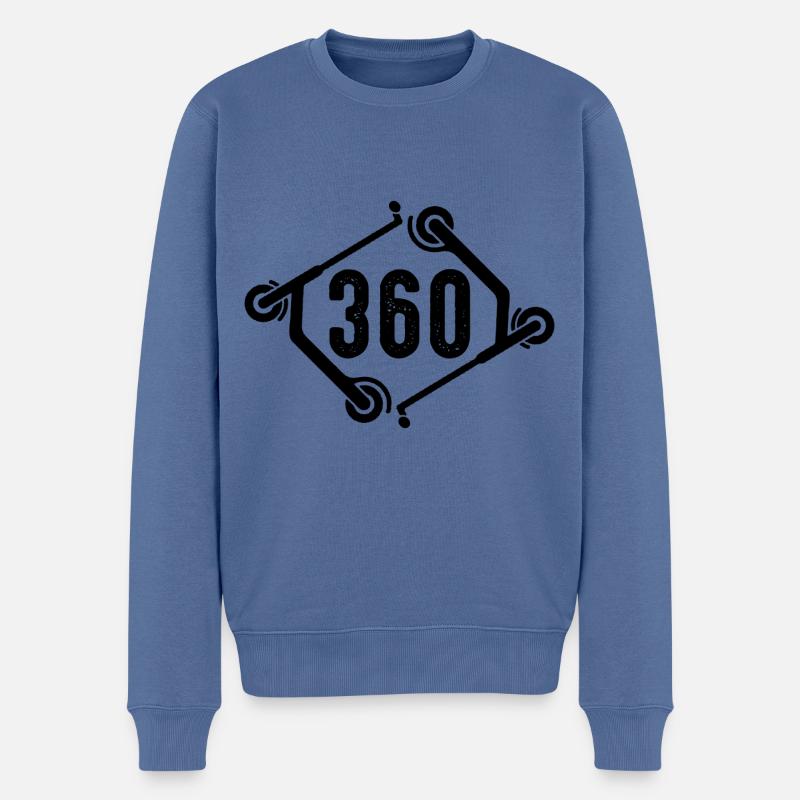 360 Cascadeurs de scooters stunt - Pull Premium bio Homme - bleu pigeon