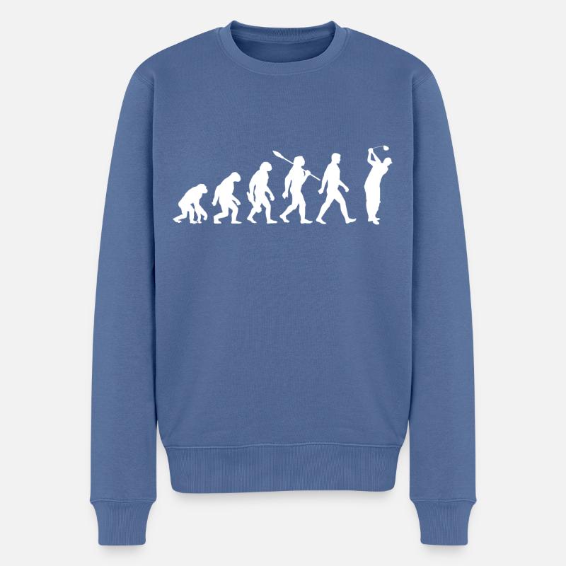 Evolution Golf - Golfeur - Pull Premium bio Homme - bleu pigeon