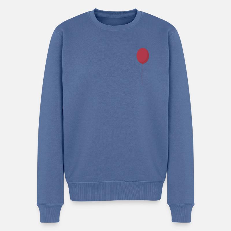 Ballon mit Luft - Männer Premium Bio Pullover - Taubenblau