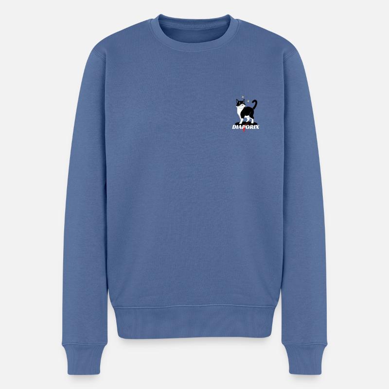 Diaporix - Pull Premium bio Homme - bleu pigeon