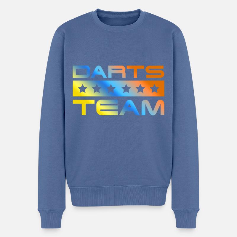 Darts Crew Bunt - Männer Premium Bio Pullover - Taubenblau