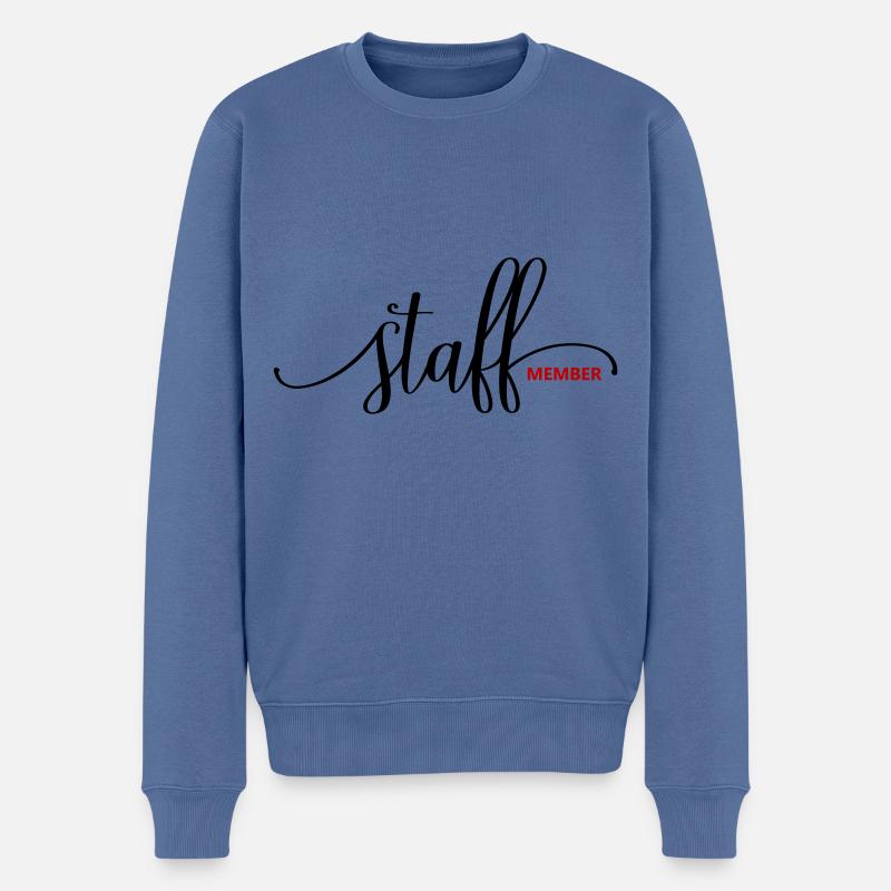 Staff Member - Männer Premium Bio Pullover - Taubenblau