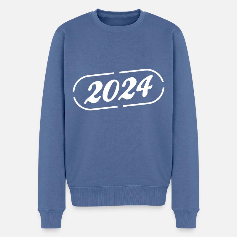 Symbole 2024 - Pull Premium bio Homme - bleu pigeon