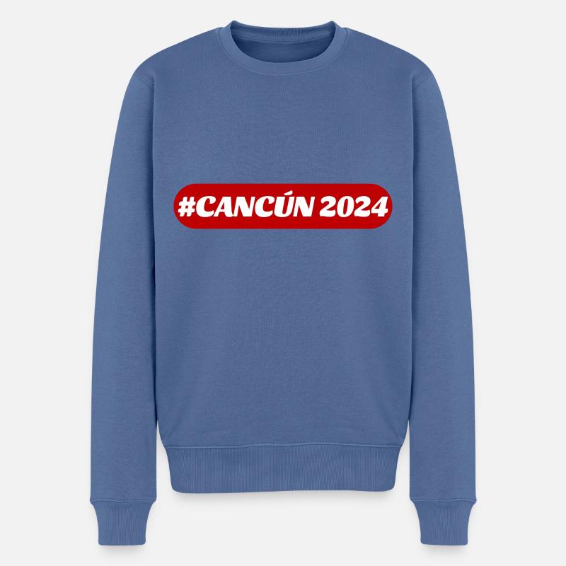 Cancun 2024 - Männer Premium Bio Pullover - Taubenblau