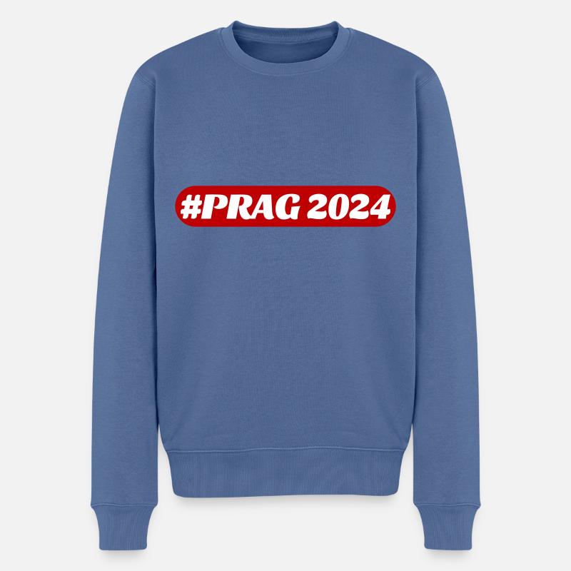 Prag 2024 - Männer Premium Bio Pullover - Taubenblau
