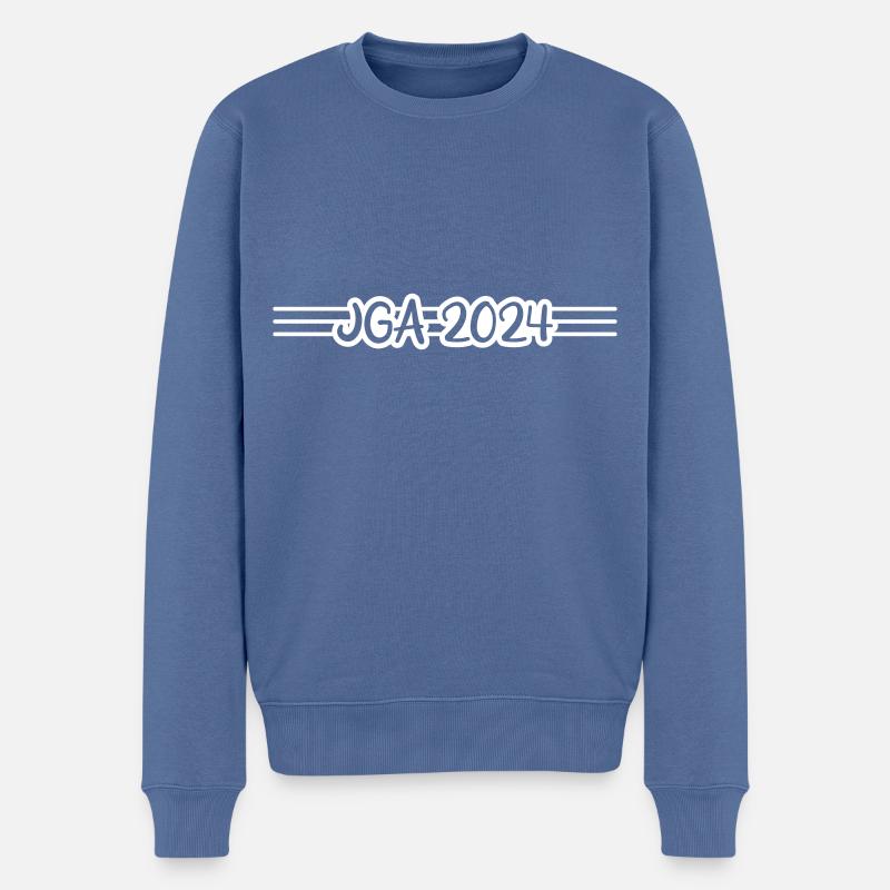 Jga 2024 Junggesellen Party - Männer Premium Bio Pullover - Taubenblau