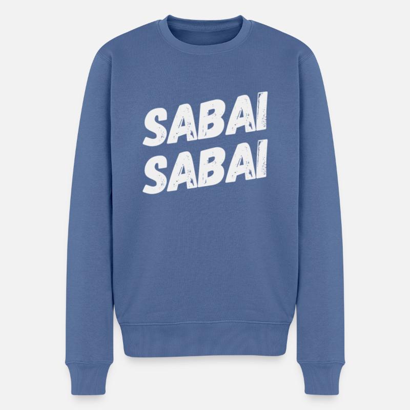 Sabai Sabai - Thaïlande - Pull Premium bio Homme - bleu pigeon