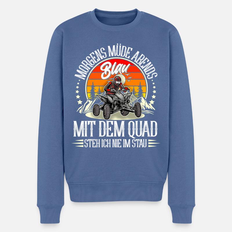 Quad ATV Offroad Quadfahrer - Männer Premium Bio Pullover - Taubenblau