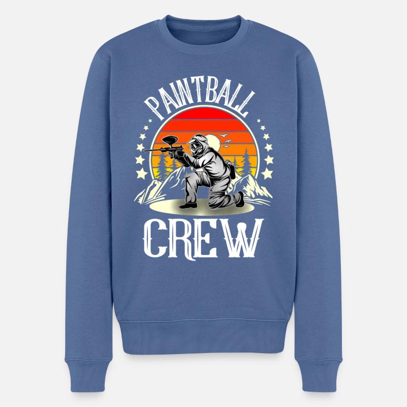Paintball Crew Team Squad - Männer Premium Bio Pullover - Taubenblau