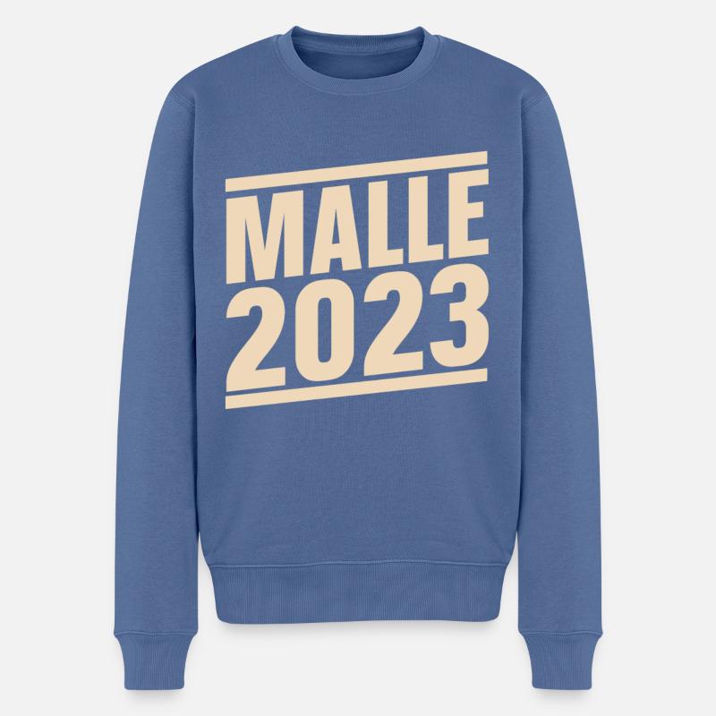 Malle 2023 - Männer Premium Bio Pullover - Taubenblau