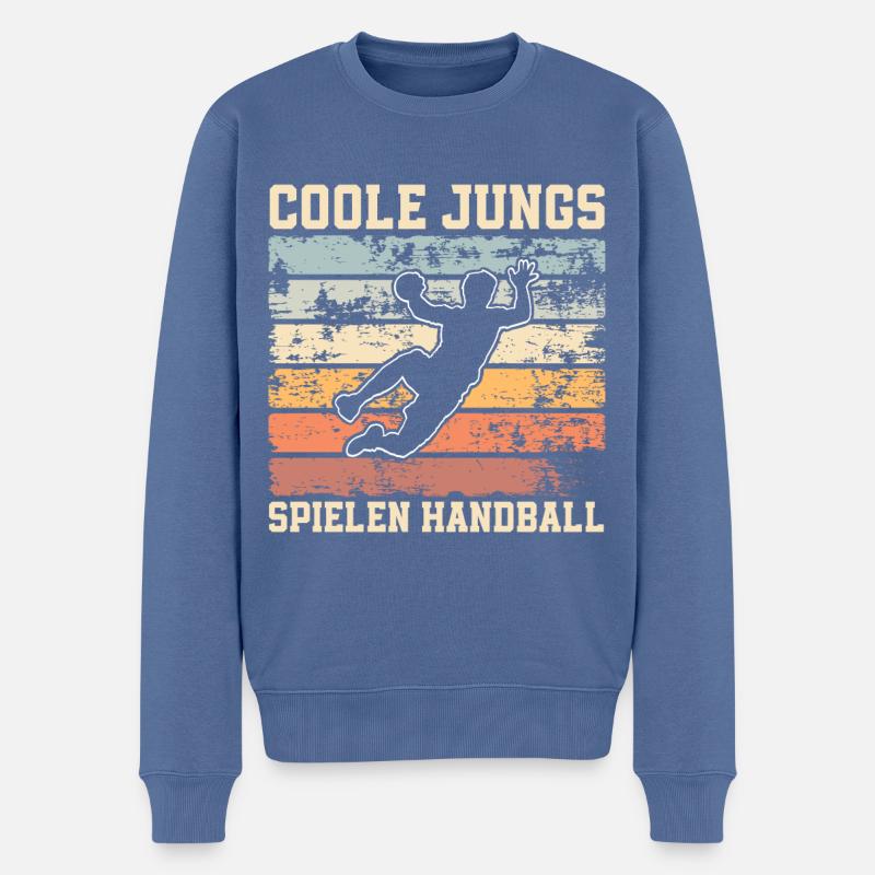 Handball Handballer - Männer Premium Bio Pullover - Taubenblau