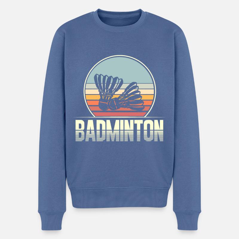 Badminton - Männer Premium Bio Pullover - Taubenblau