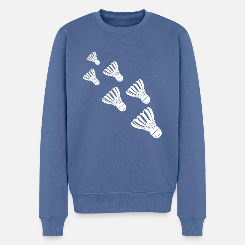 Badminton - Männer Premium Bio Pullover - Taubenblau