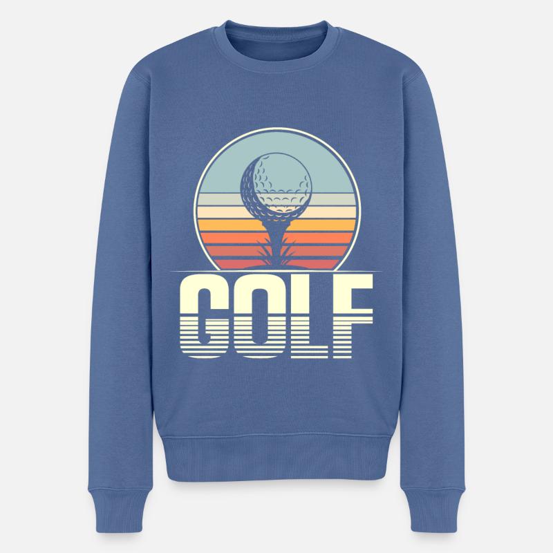 Golfeurs de golf - Pull Premium bio Homme - bleu pigeon