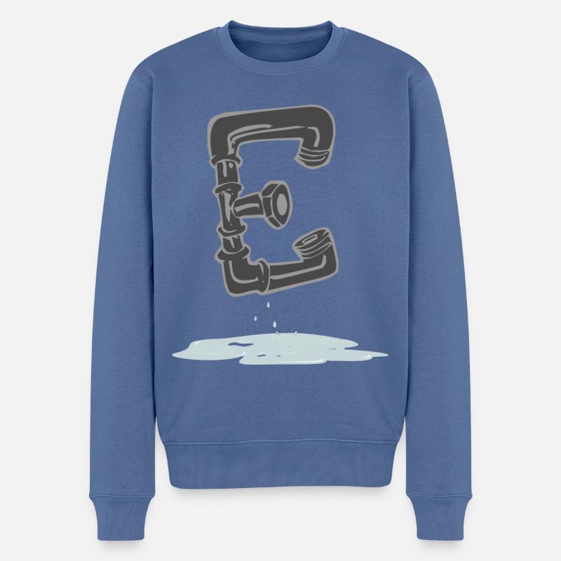 Tube E - Pull Premium bio Homme - bleu pigeon