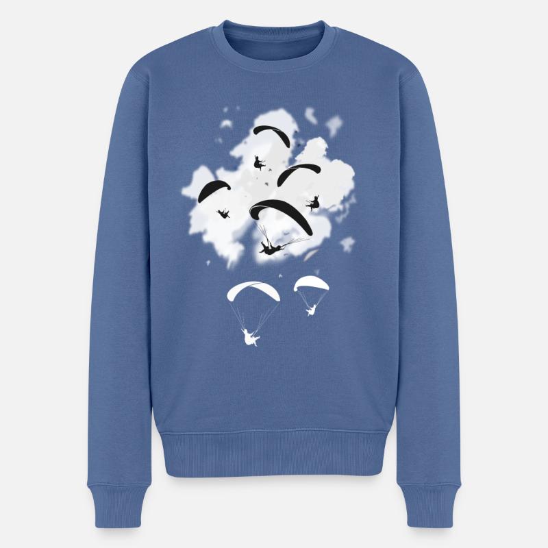 Parapente - Pull Premium bio Homme - bleu pigeon