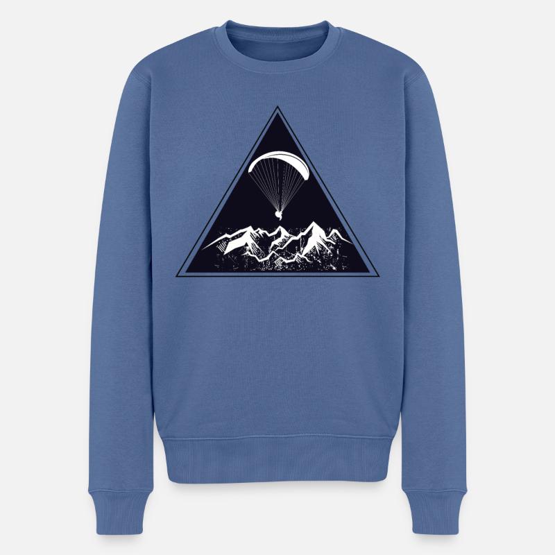 Triangle de parapente parapente - Pull Premium bio Homme - bleu pigeon