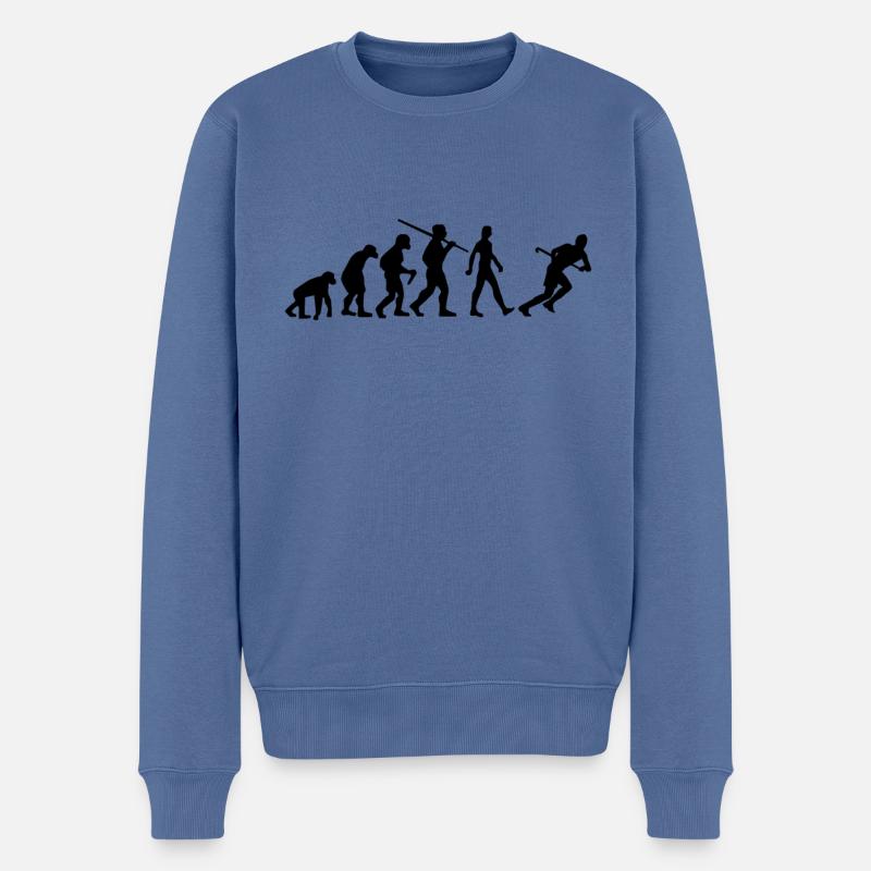 Hockey Evolution Feldhockey - Männer Premium Bio Pullover - Taubenblau