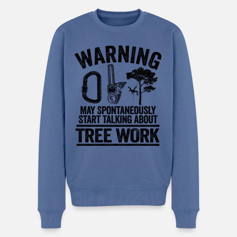 Baumpfleger Geschenk Baumkletterer Forstwirt - Männer Premium Bio Pullover - Taubenblau