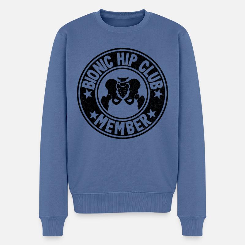 Hüft OP Operation Mitglied Genesung Neue Hüfte - Männer Premium Bio Pullover - Taubenblau