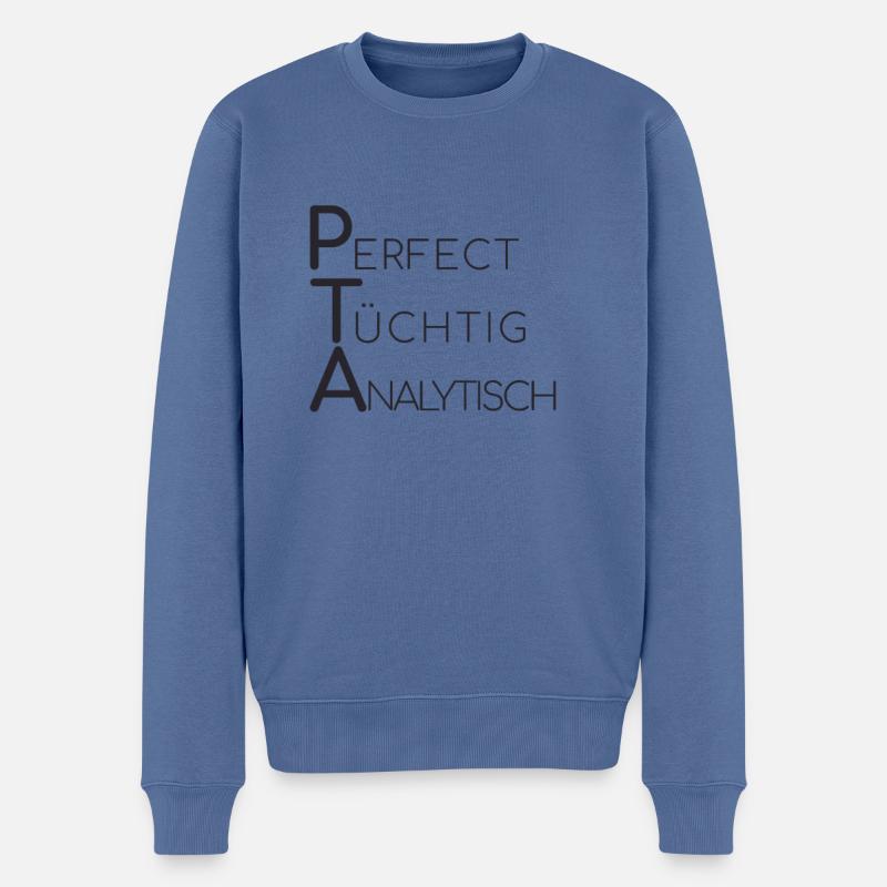 "PTA Definition | Apotheke" - Männer Premium Bio Pullover - Taubenblau