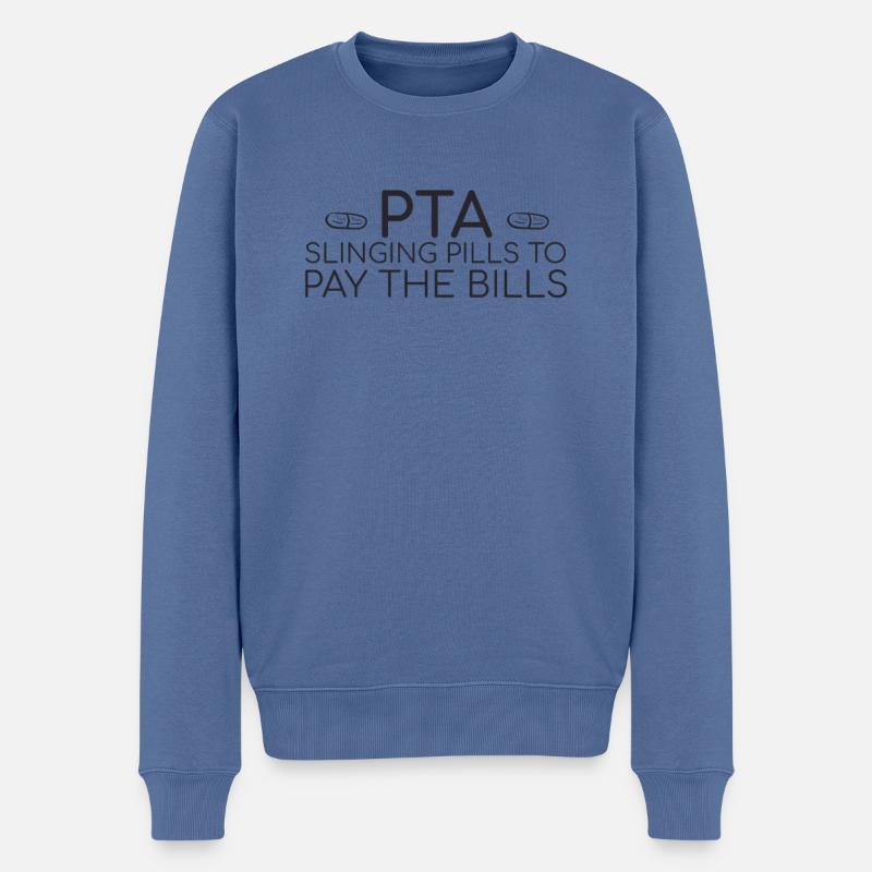 « PTA Pills | Pharmacie » - Pull Premium bio Homme - bleu pigeon