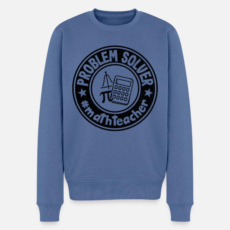 Problemlöser Mathelehrer Geschenk Mathe Student - Männer Premium Bio Pullover - Taubenblau