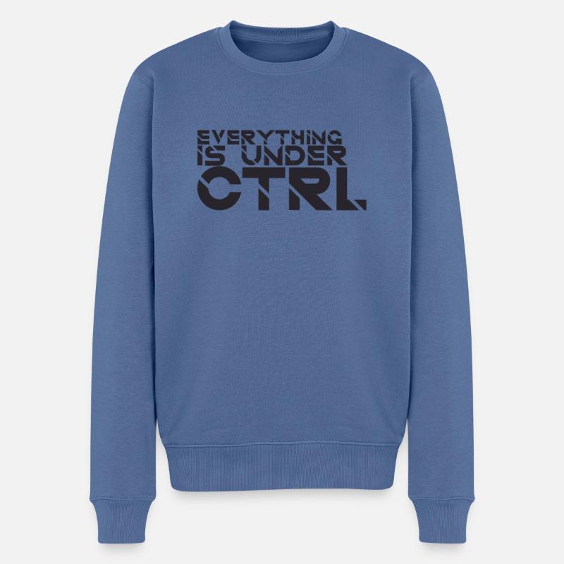 "Everything Ctrl | Informatik" - Männer Premium Bio Pullover - Taubenblau