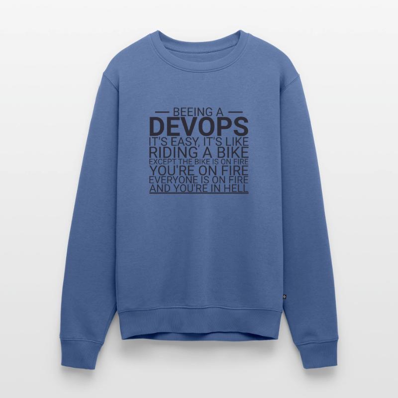 "DevOps Hell | Softwareentwicklung" Männer Premium Bio Pullover