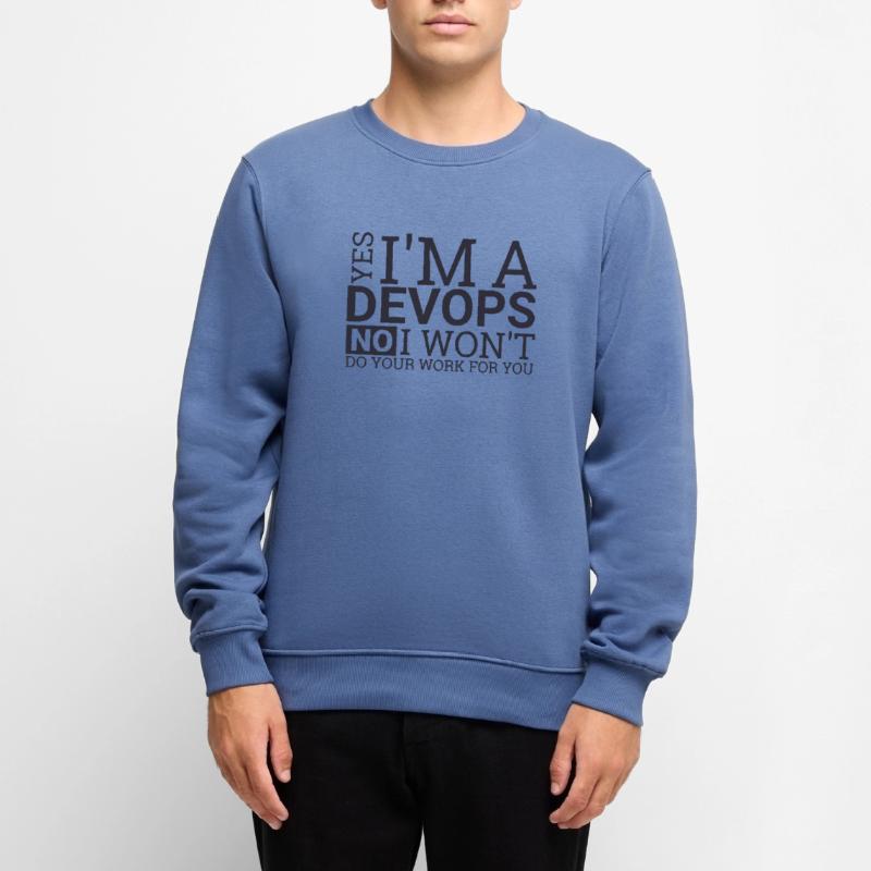 "DevOps Work | Softwareentwicklung" Männer Premium Bio Pullover