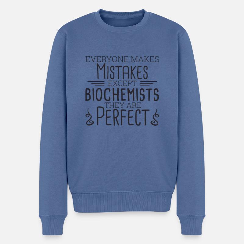 "Biochemist Perfect | Biochemie" - Männer Premium Bio Pullover - Taubenblau