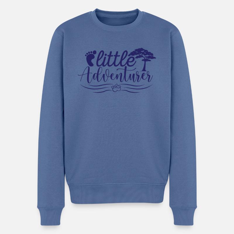 Petit Aventurier Randonnée - Pull Premium bio Homme - bleu pigeon