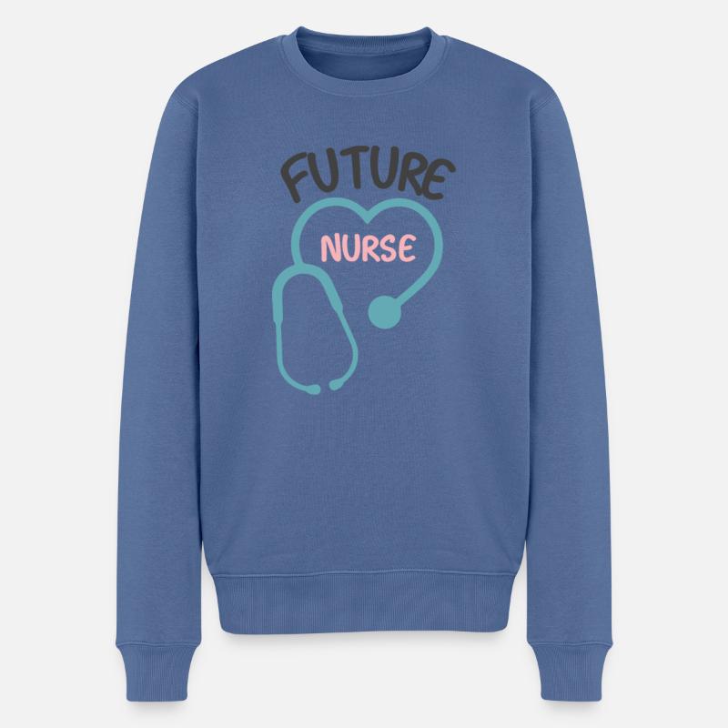 Future infirmière - Pull Premium bio Homme - bleu pigeon