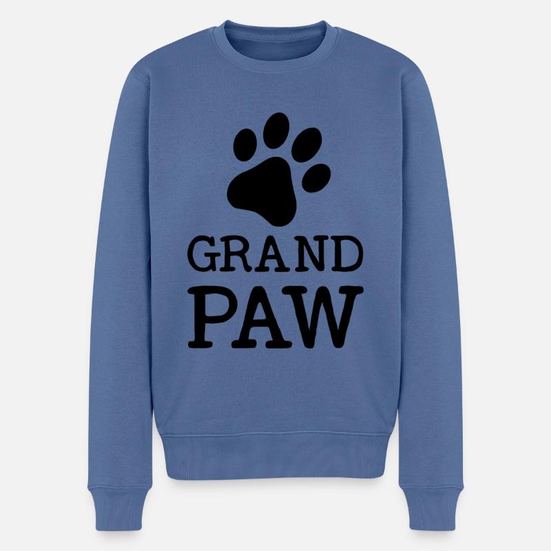 Grande patte - Pull Premium bio Homme - bleu pigeon