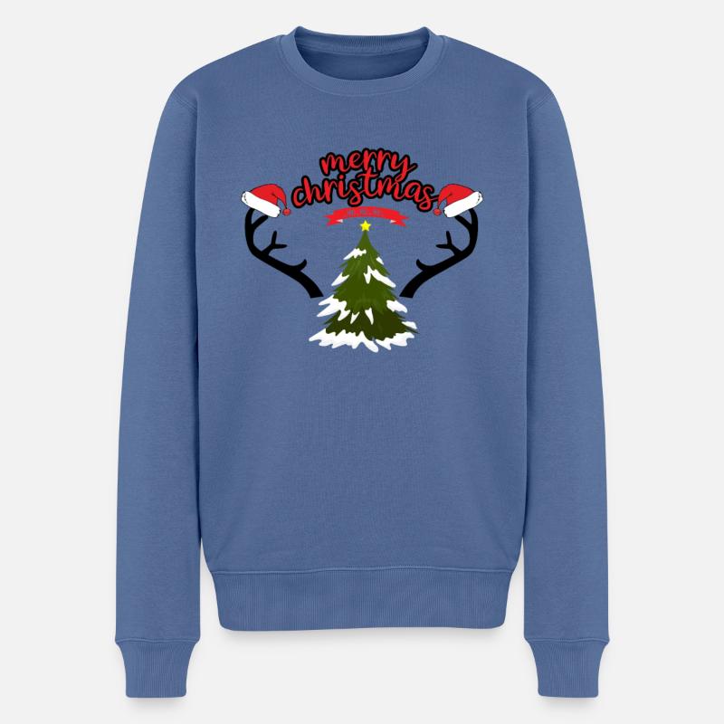 Joyeux Noël Ugly Christmas - Pull Premium bio Homme - bleu pigeon