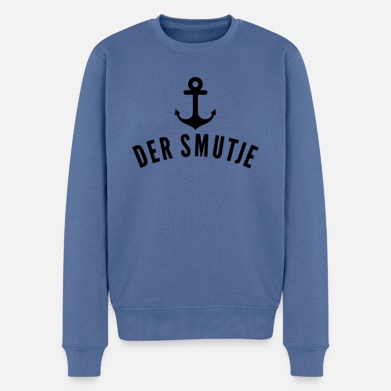 Le Smutje - Pull Premium bio Homme - bleu pigeon