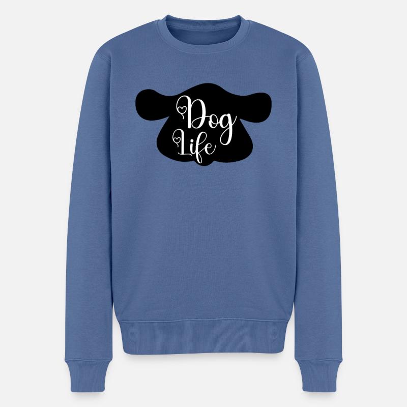 Vie de chien - Pull Premium bio Homme - bleu pigeon