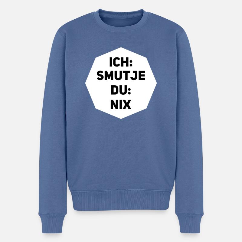 I Smutje Du Nix - Pull Premium bio Homme - bleu pigeon